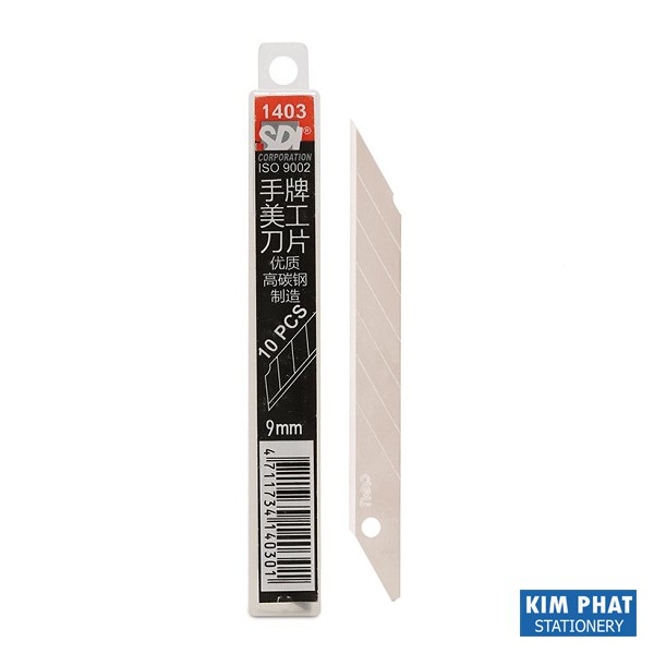 Lưỡi dao trổ, lưỡi dao rọc giấy SDI (Combo hộp 10 lưỡi)