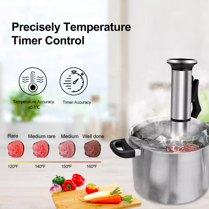 Máy nấu chậm Sous Vide cao cấp BioloMix SV-8006, điều khiển màn hình LED - Hàng Nhập Khẩu