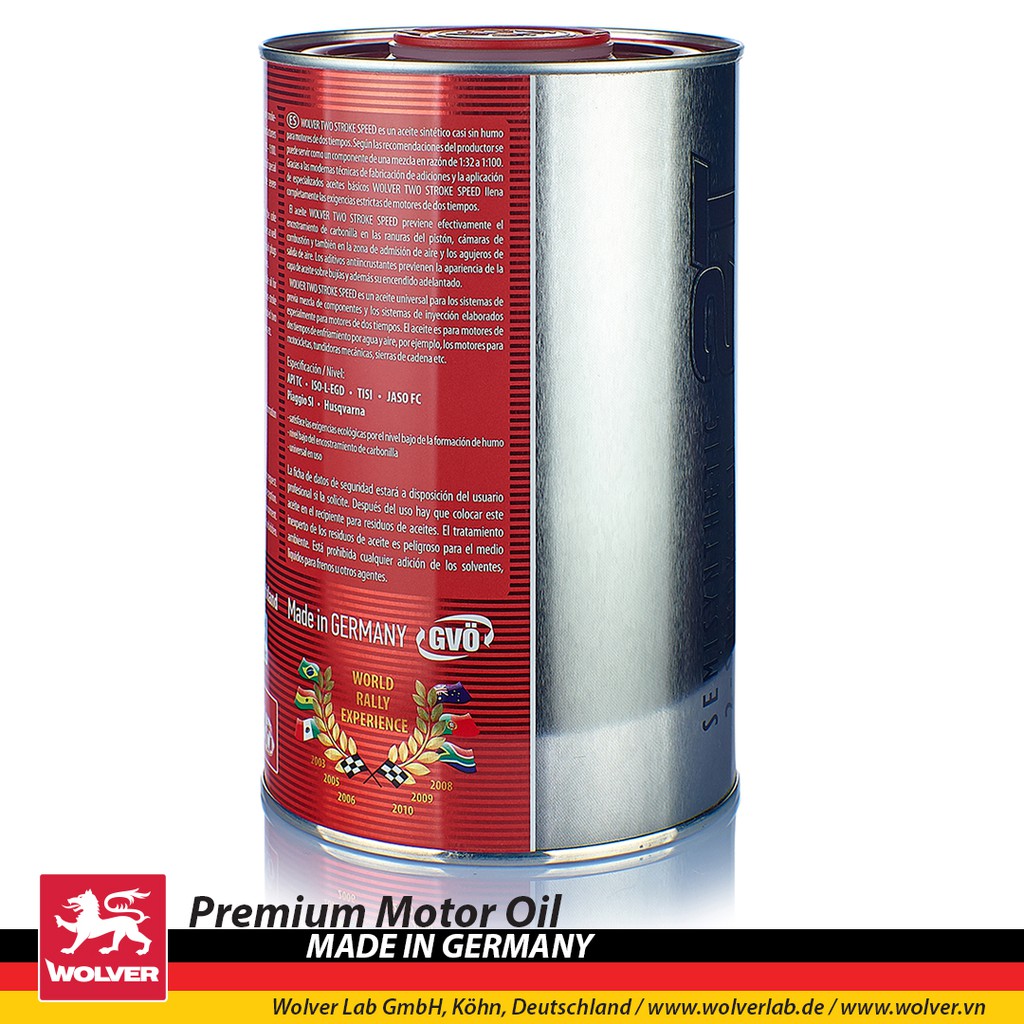 Nhớt 2 thì Wolver Speed 2T API TC nhập khẩu Đức