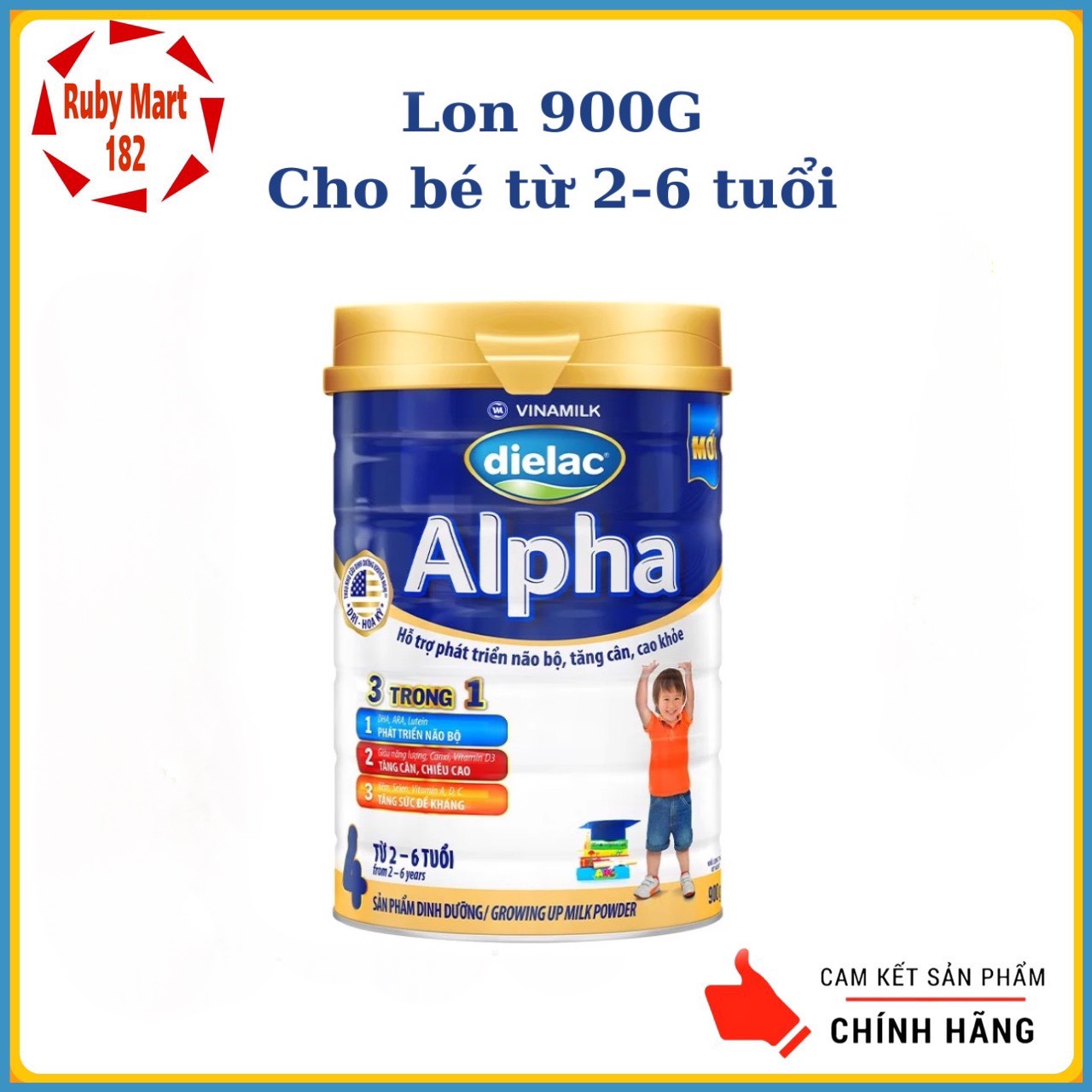 Sữa bột Vinamilk Dielac Alpha lon 900g - đủ số