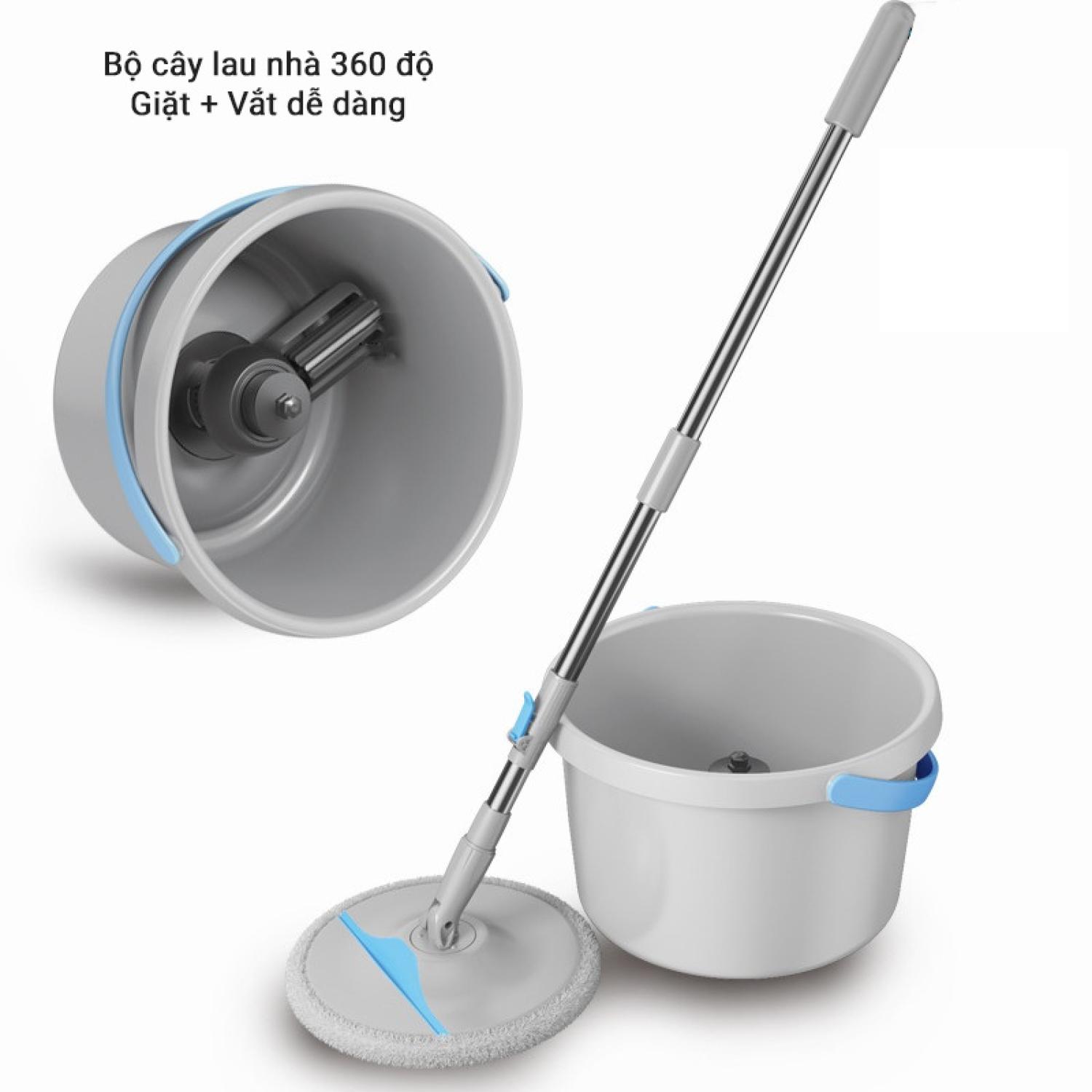 [HÀNG HOT] BỘ THÙNG VÀ CÂY LAU NHÀ TÁCH NƯỚC MẪU MỚI nhhất - BỘ LAU NHÀ XOAY 360 ĐỘ CAO CẤP GIÚP LAU SẠCH MỌI VẾT BẨN - VỚI THIẾT KẾ THÙNG TRÒN MANG TÍNH THẨM MỸ CAO, TIẾT KIỆM DIỆN TÍCH