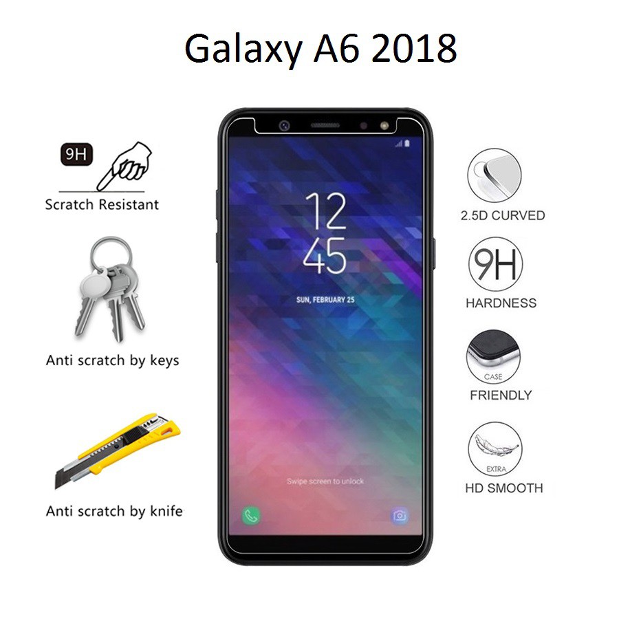 Dán kính cường lực Samsung Galaxy A6 2018
