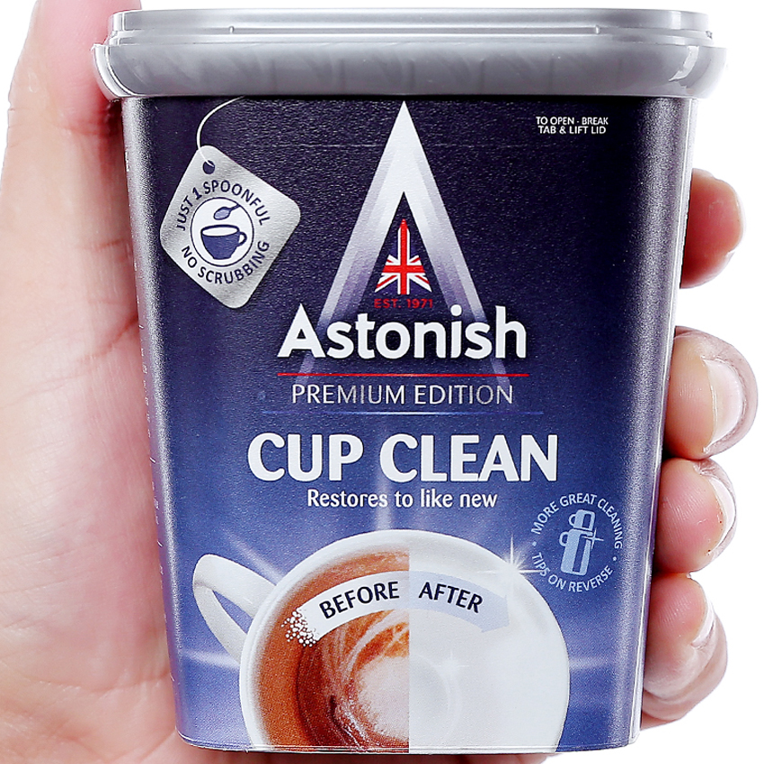 Chất tẩy rửa cặn trà cà phê Astonish 350g Anh Quốc