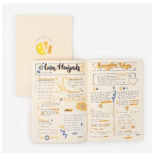 Vở Crabit Dotted Notebook - Vở Ruột Chấm Dot - Cheese (120 Trang - 183x260mm)