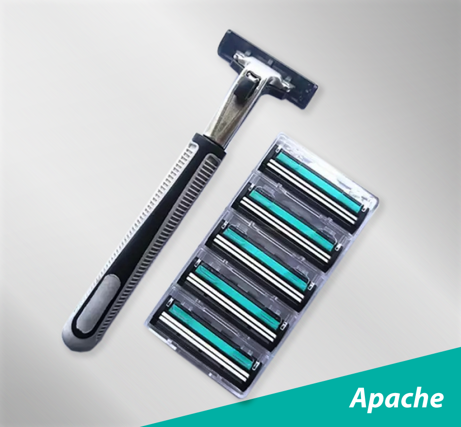 Dao Cạo 2 Lưỡi Apache kèm 36 Đầu Thay Thế