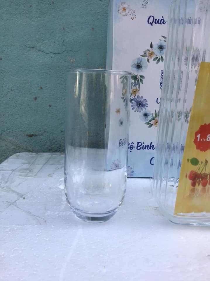 [Ảnh thật] Combo 1 bình thủy tinh 1.8 lít 1 ly thủy tinh 240ml