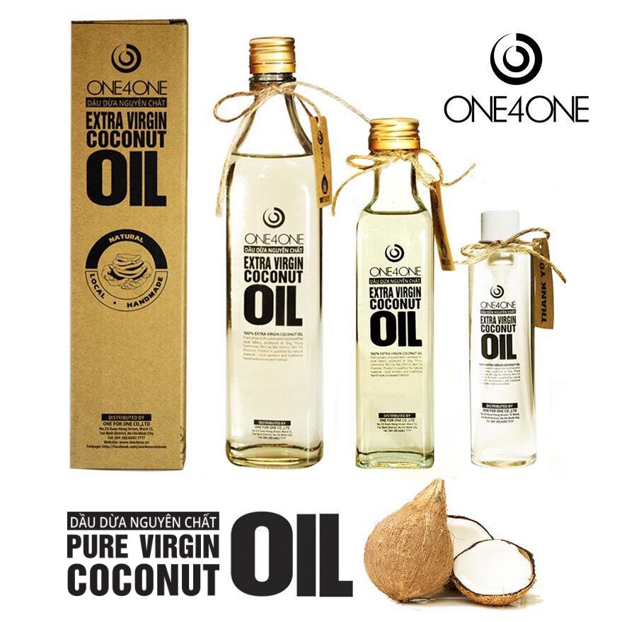 Dầu Dừa Nguyên Chất Lên men tách lạnh One4One Pure Virgin Natural Fermented Coconut Oil