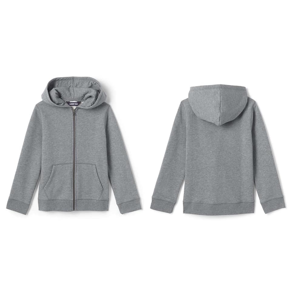 Áo khoác nỉ size đại Lands' End cho bé trai bé gái 4-20 tuổi (15-65kg) xuất dư xịn, màu trơn, kiểu dáng đơn giản Áo khoác nỉ cho bé mẫu giáo, cấp 1, cấp 2, cấp 3, teen, nam nữ