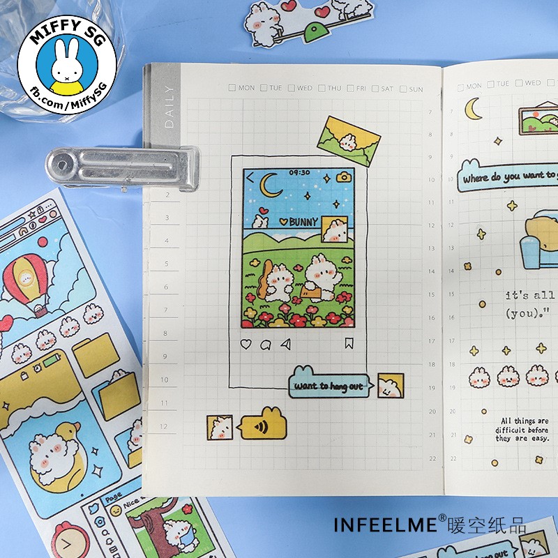 [HCM][INFEEL.ME] Set washi sticker dạng dài MY LITTLE WORLD