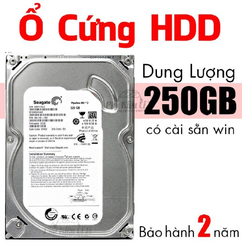 Bảng giá Ổ cứng máy tính bàn HDD 250GB - 500GB Phong Vũ