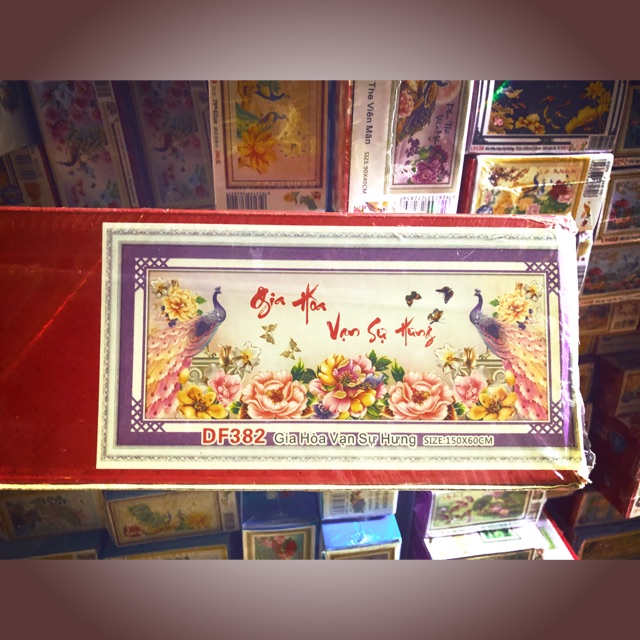 tranh đính đá gia hòa vạn sự hưng