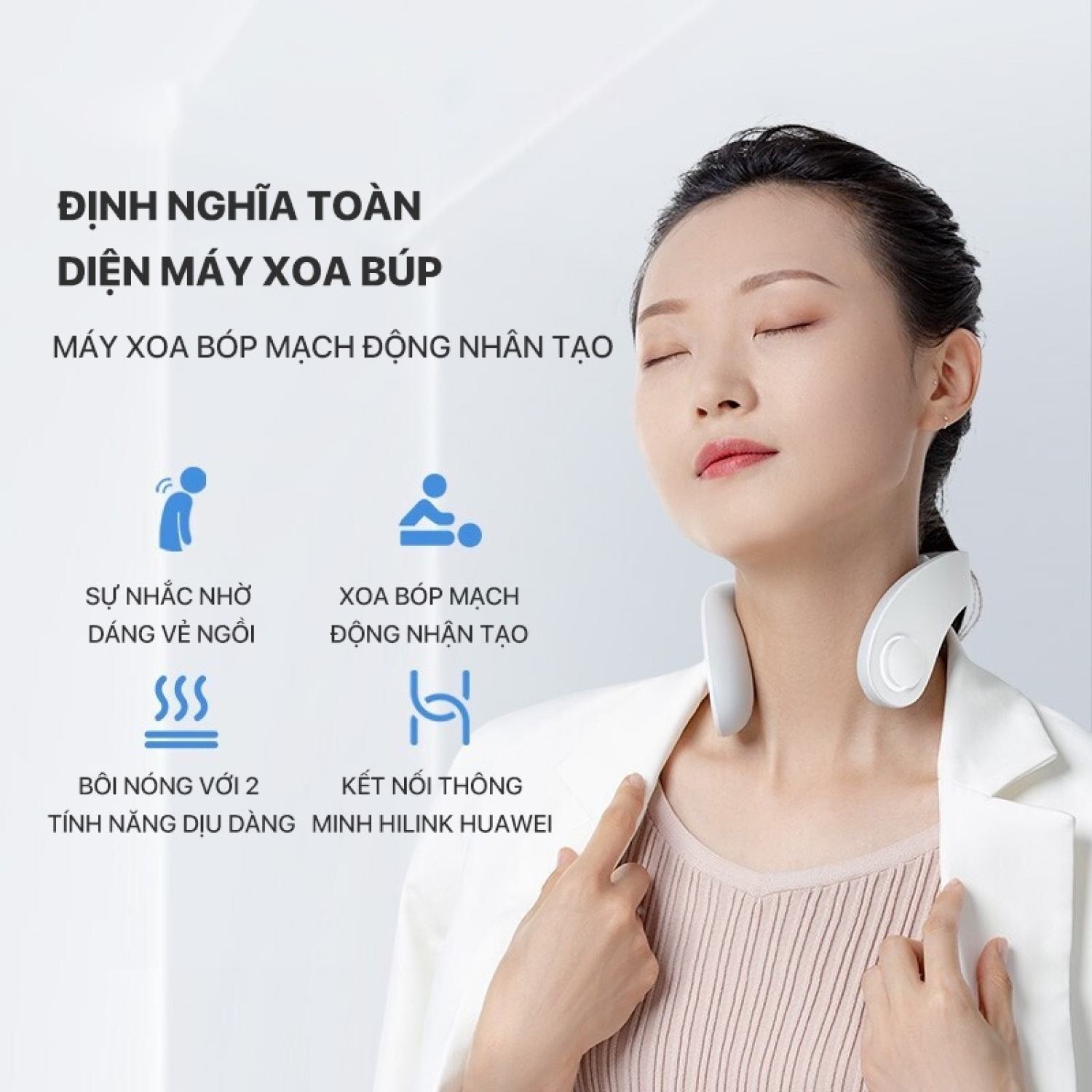 Máy mɑssage cổ thông minh Xiaomi Jeeback G5 - 4 Chế Độ 8 Cường Độ mɑssage