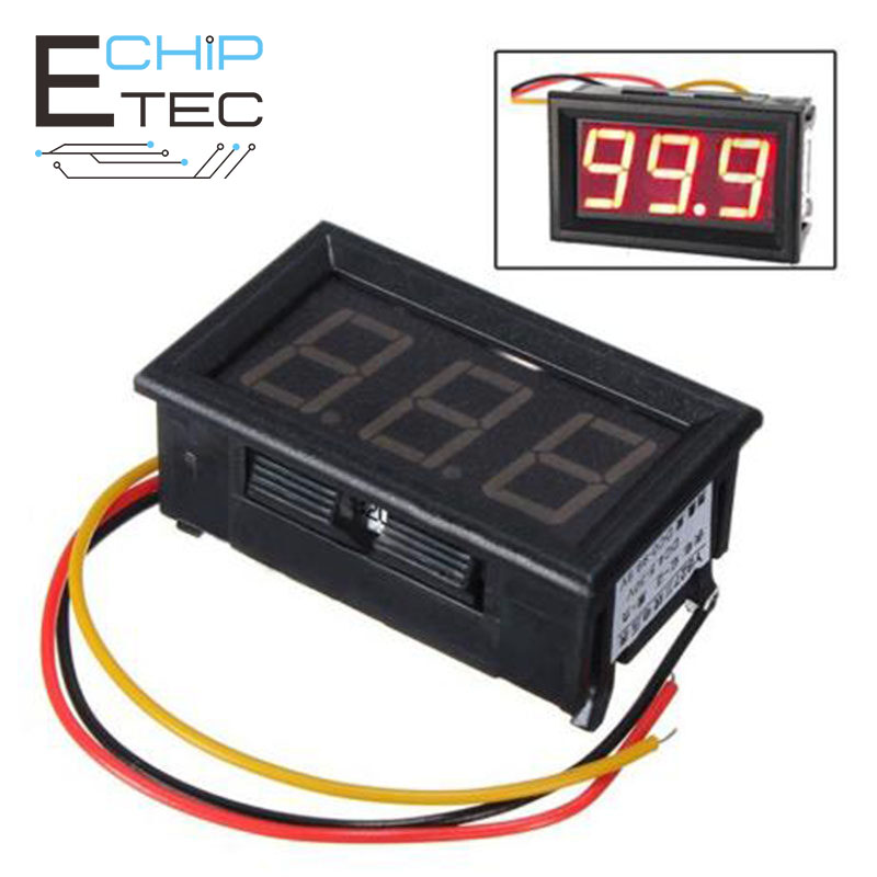 DC 4-30V 0.56 Inch 3 Wire LED Digital Voltmeter Voltage Meter Volt Instrument Tool DIY Home Use Three Digital DC Meter
