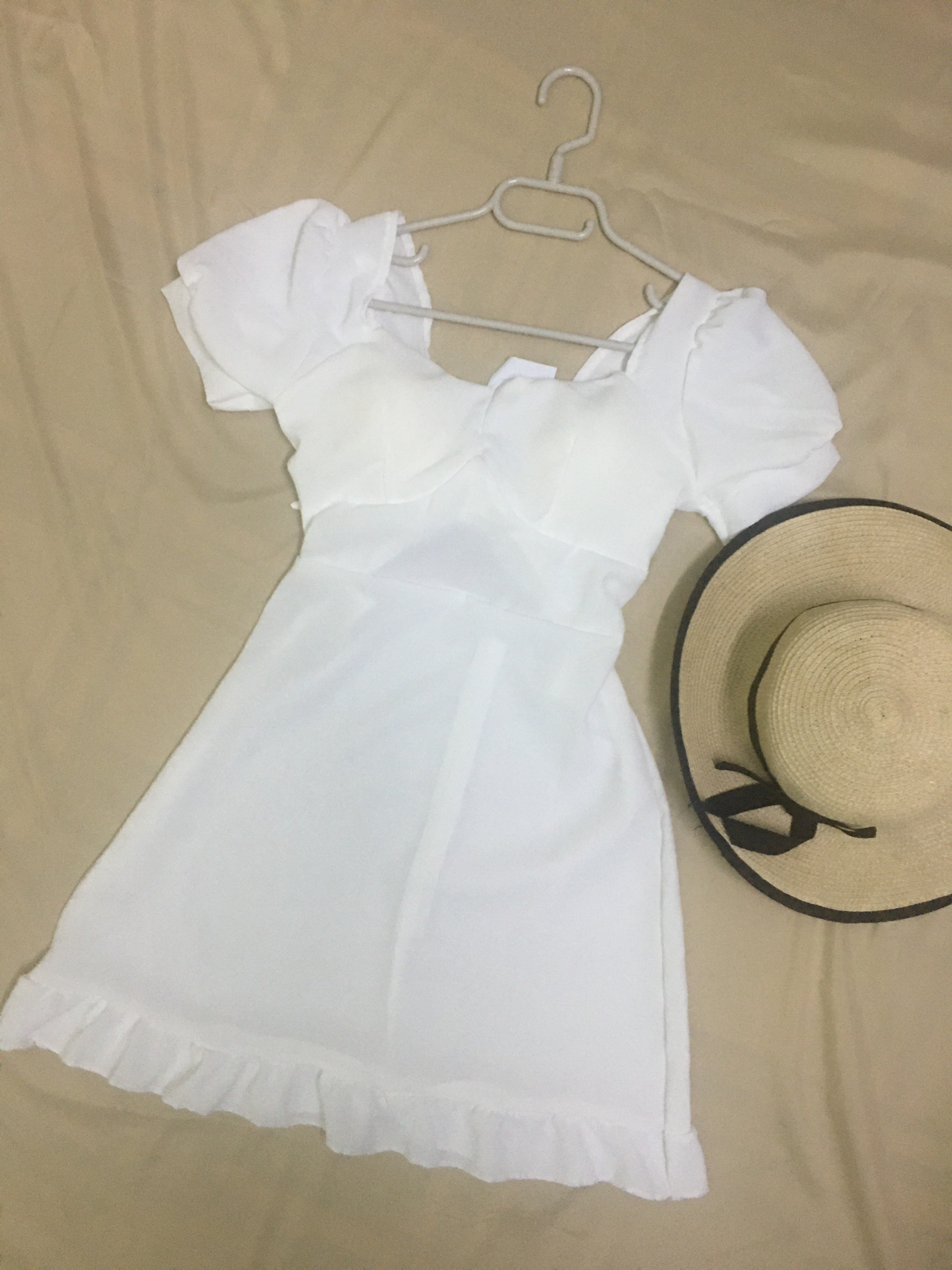 Đầm Cổ Vuông Cột Nơ Lưng Siêu Hot