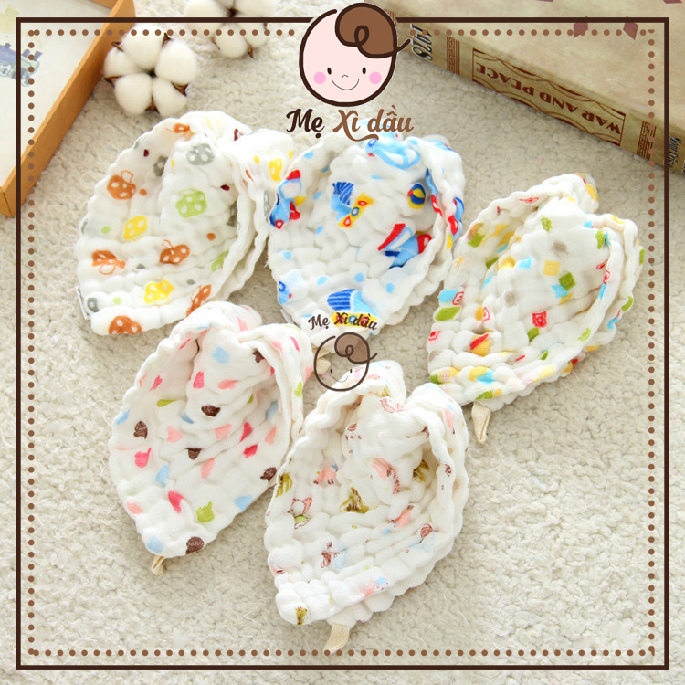 Shop mẹ xì dầu Sét 5 chiếc khăn sữa 6 lớp cho bé