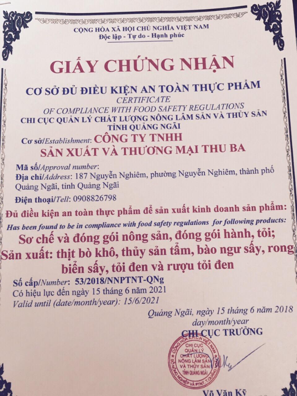 Bò Khô Thu Ba 35g loại sợi