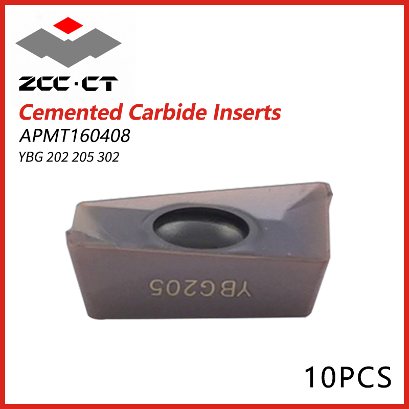 ZCCCT Cemented Carbide Inserts APMT 160408PDER YGB202  205 302