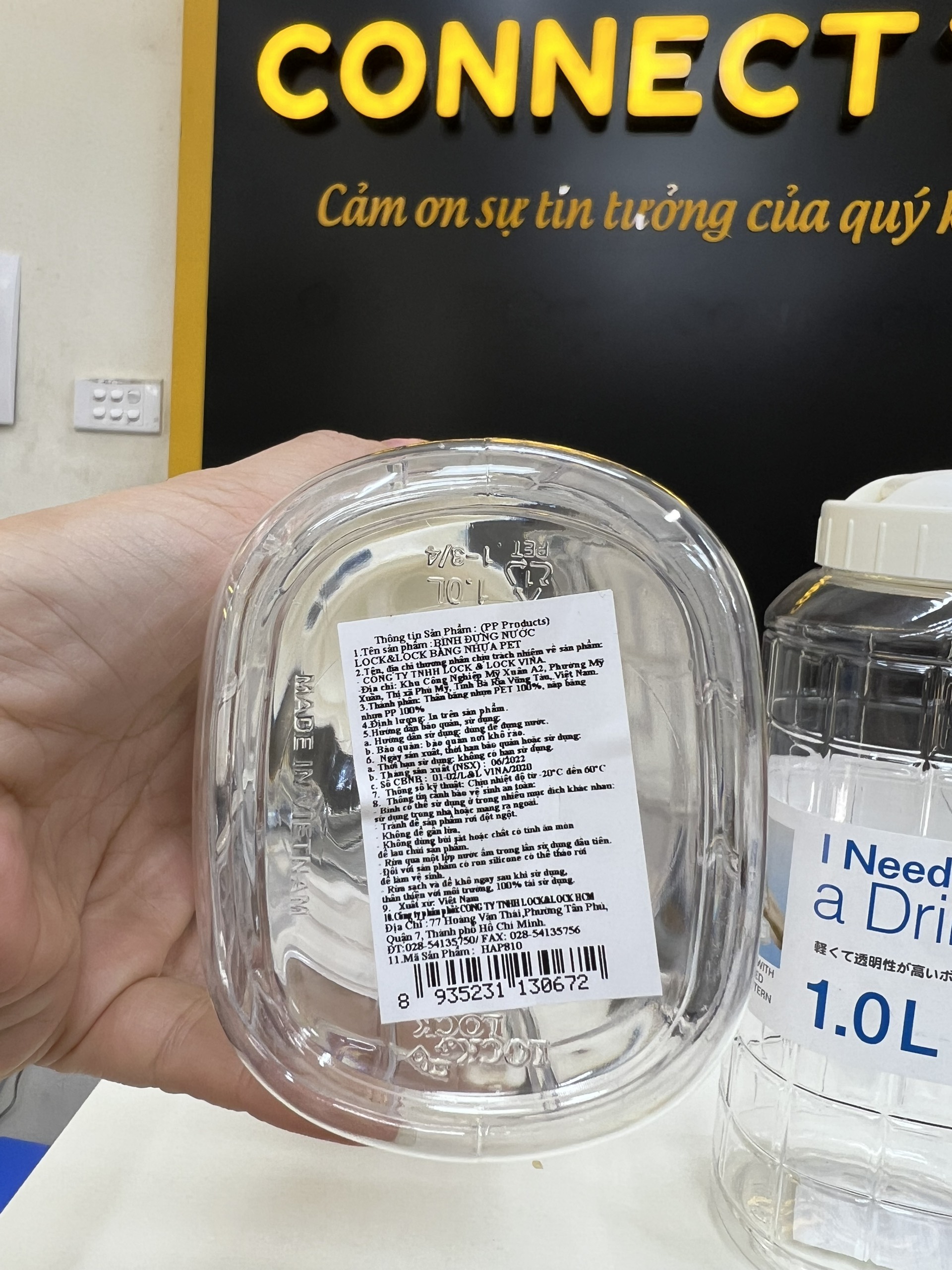 Bình Đựng Nước Nhựa Lock&Lock
