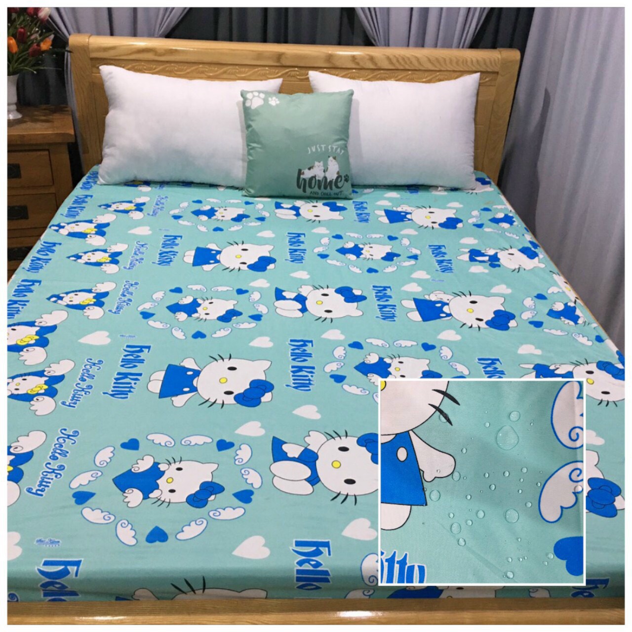 Drap chống thấm cao cấp 1m2x2m, (nệm cao dưới 15cm)