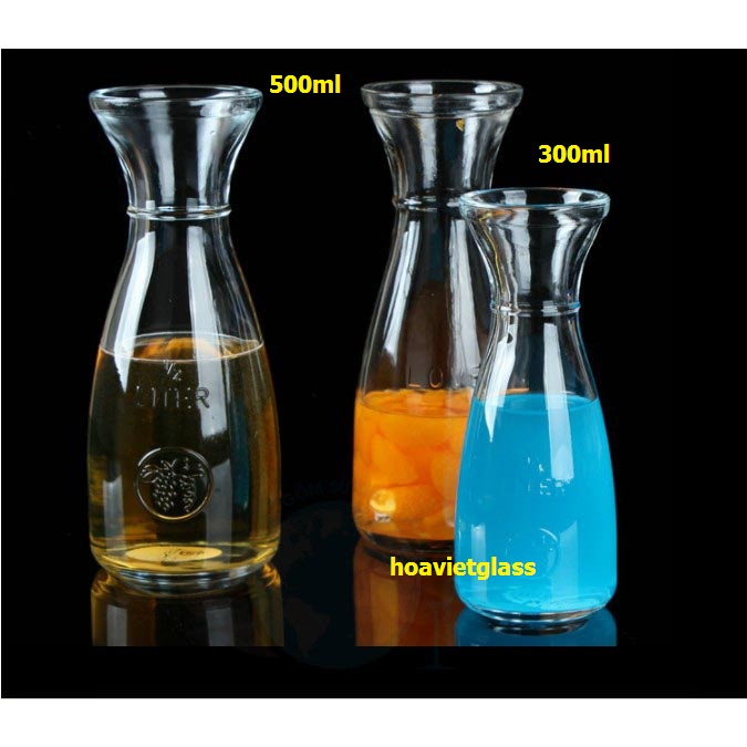 [HCM]Ly eo thủy tinh đựng trà sữa 300ml và 500ml