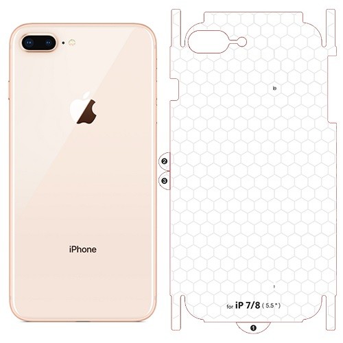 Miếng Dán PPF Chống Vân Tay Mặt Sau Cho iPhone 8 Plus, iPhone 7 Plus, Dán Lưng iPhone