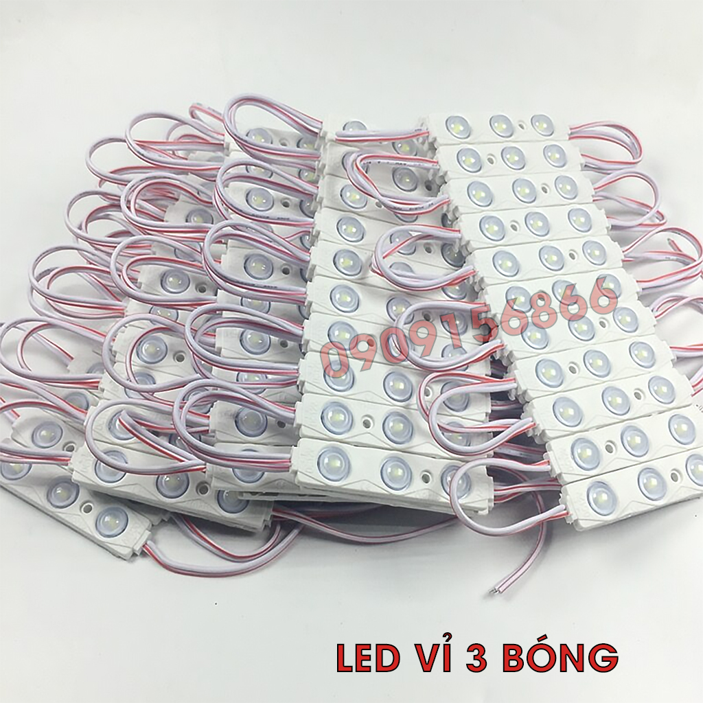 Đèn Led hắt 3 bóng 6011 điện 12v (20 bóng / vỉ)