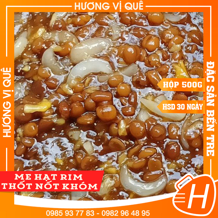 Hạt Me Rim Thốt Nốt Khóm - Hộp 500g - Đặc Sản Bến Tre