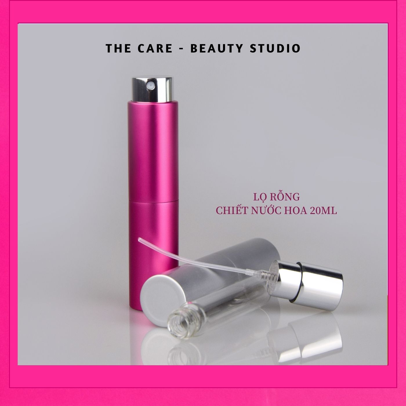 Refill perfume bottle with nice design that can contain skincare liquid, spay and convenient carrying to anywhere at anytime