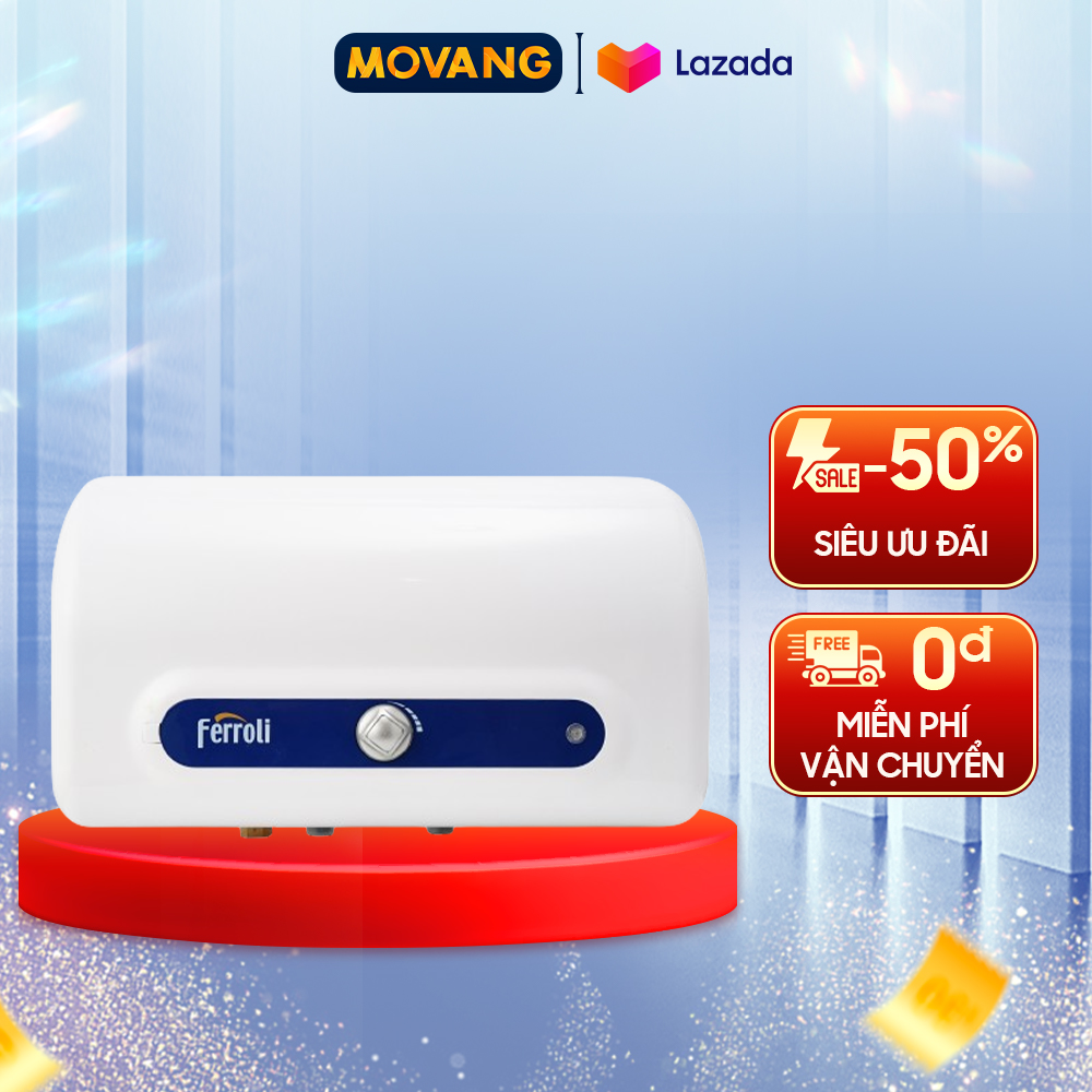 [GIAO TẠI HCM] - MÁY NƯỚC NÓNG FERROLI QQ EVO 15L TE -Công suất máy nước nóng: 2500W Dung tích: 15 lít Nhiệt độ: 75°C