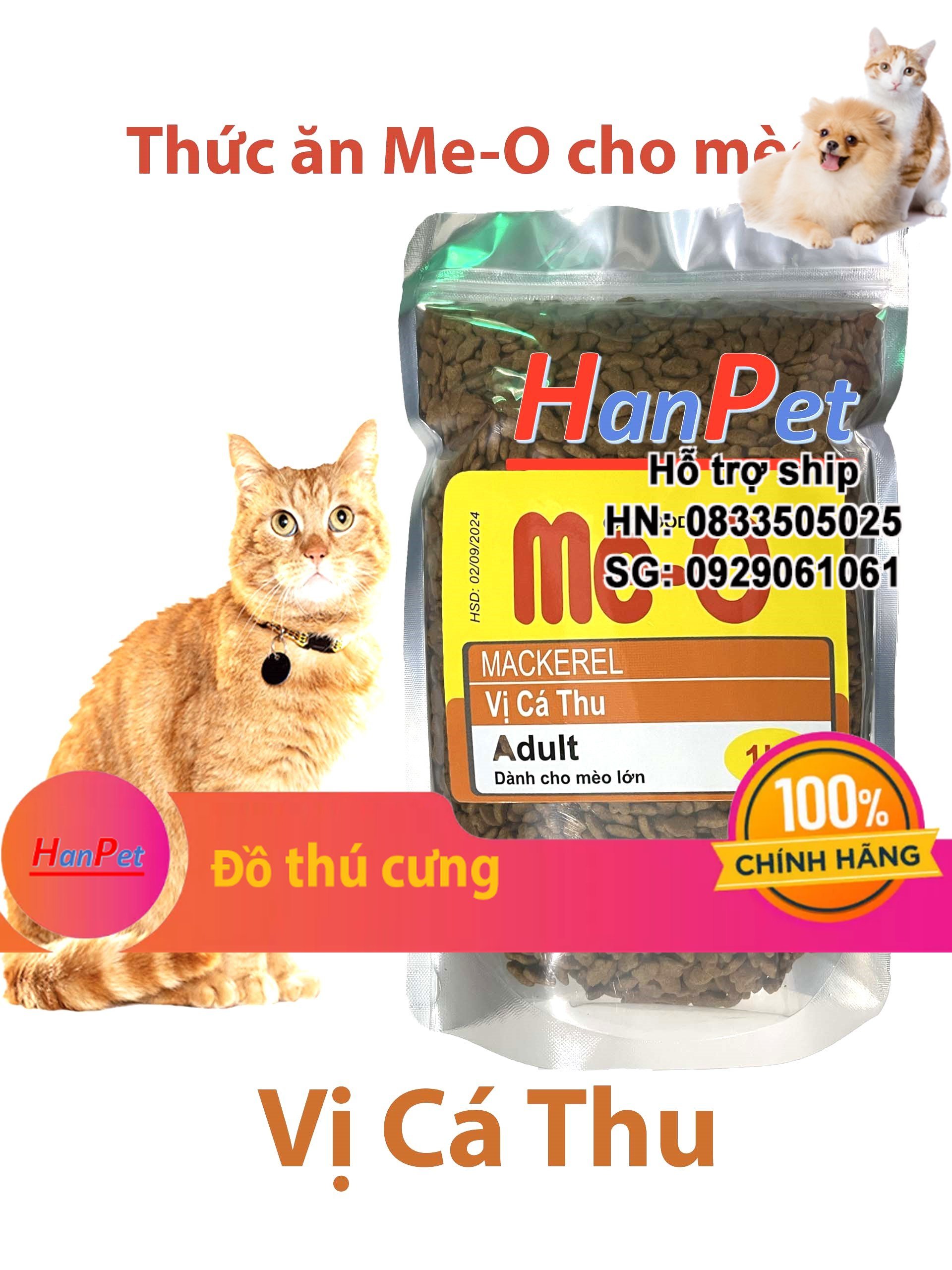 Túi 1kg Thức ăn cho mèo Me-o 3 vị dành cho mèo trộn cat eye catsrang