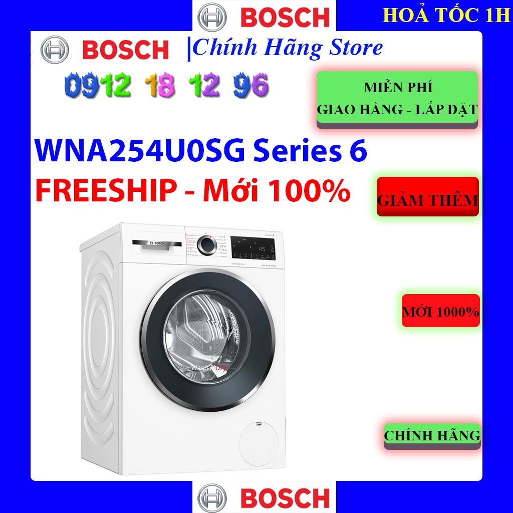 Bosch wna254u0sg - máy giặt kết hợp sấy 10kg/6kg bosch hmh.wna254u0sg series 6