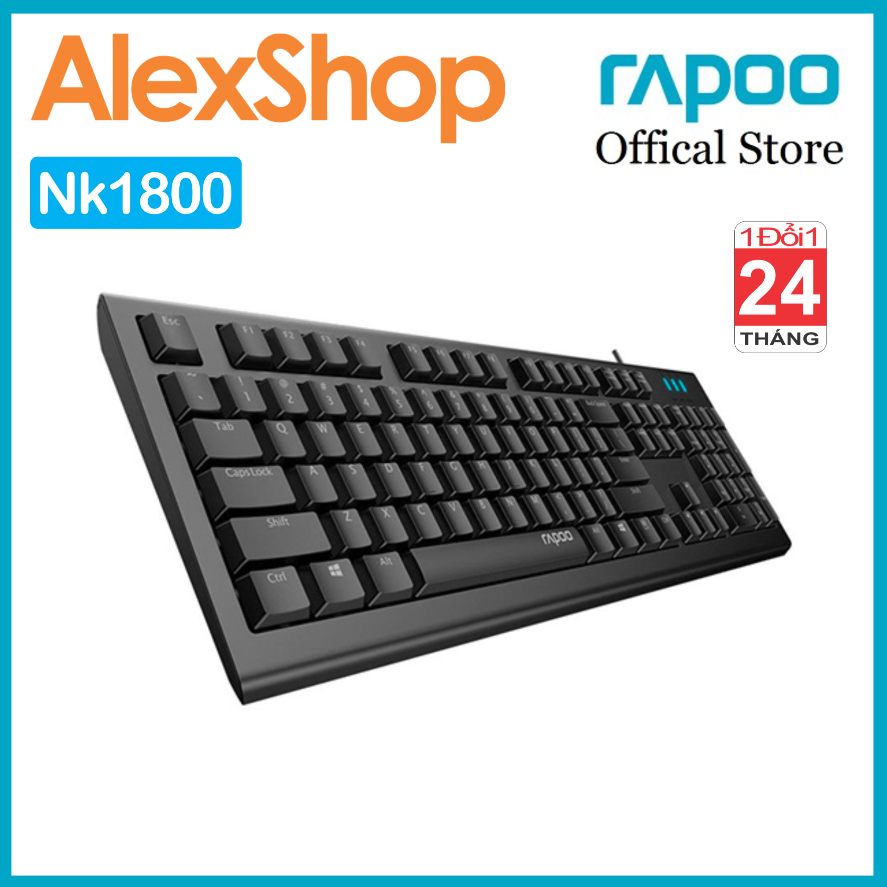 [Chính Hãng] Bàn Phím Văn Phòng Rapoo NK1800