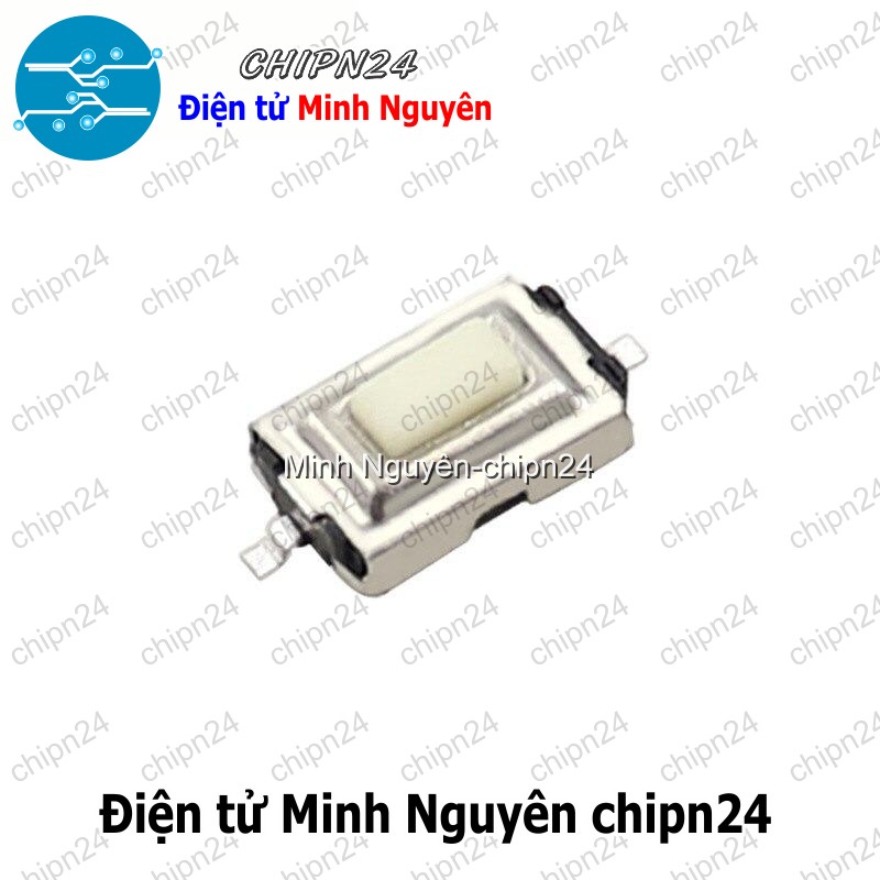 [10 cái] (K76) Nút nhấn 2 chân 3x6x2.5mm SMD Dán Trắng - HH005330