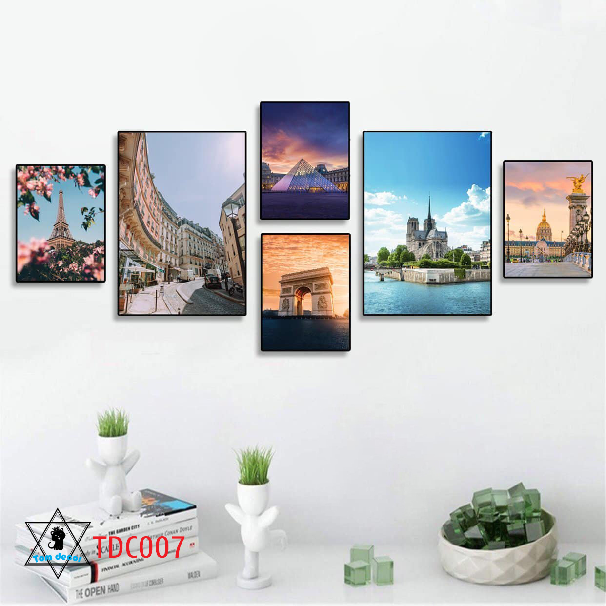 Combo 6 PCs wall hanging picture-5mm thick Foamex plastic wall stickers