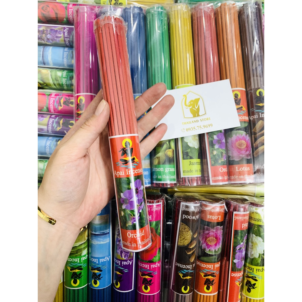 [ĐỦ MÙI] Nhang Thơm Aroma Incense Thái Lan 20cm (Bó 50 cây/ mỗi bó 1 hương)