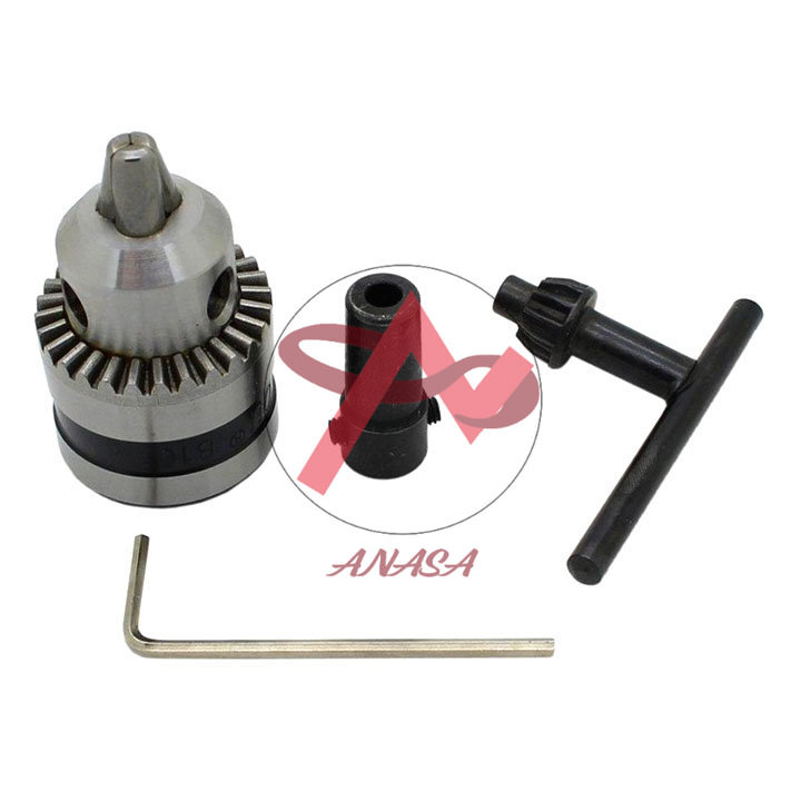 Bộ Đầu Kẹp Mũi Khoan 3 Chấu và Trục Nối B10-5 Cho Motor 775 Chế Máy Khoan Cầm Tay Siêu Khỏe