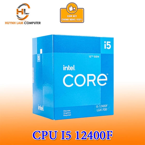 CPU Intel Core i5 12400F 2.6GHz Turbo 4.4GHz, 6 Nhân 12 Luồng, 18MB, LGA 1700 Chính hãng Viễn Sơn