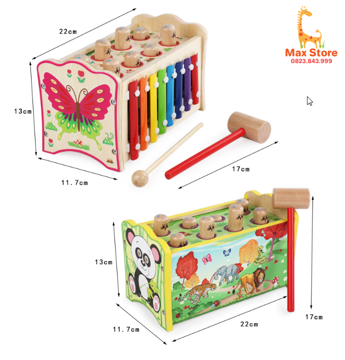 Đồ chơi Đập Chuột 8 Con Kèm Đàn 8 Thanh Xylophone