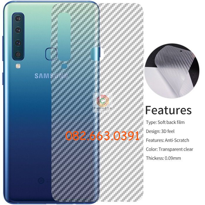 Miếng dán mặt lưng skin carbon Samsung Galaxy A9 Pro 2016/ A9 2018