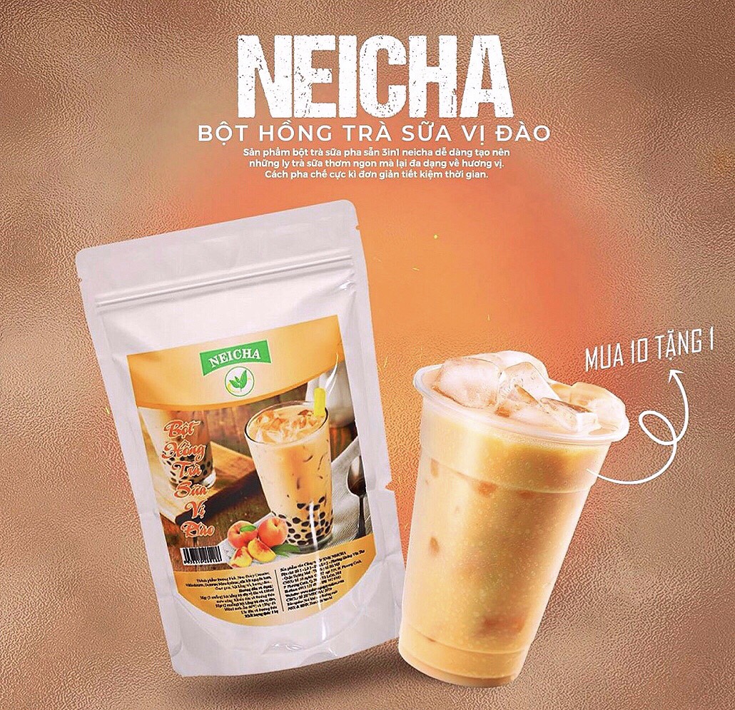 (200g)Trà Sữa Vị Đào PHA SẴN SIÊU NHANH. DATE MỚI