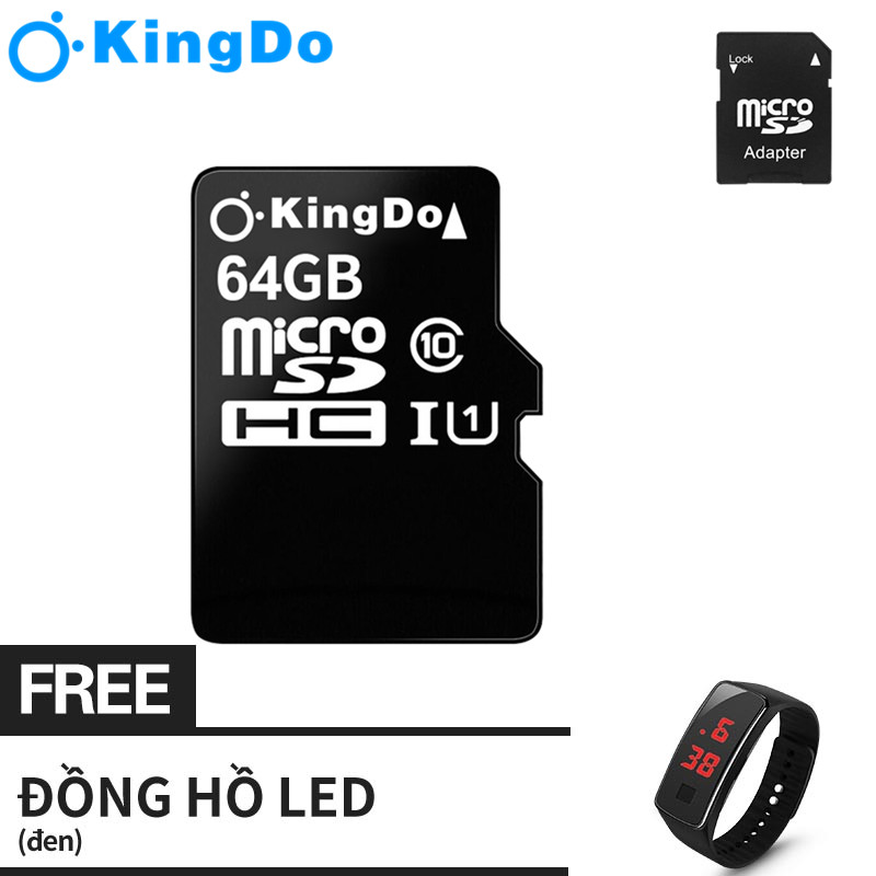 Kingdo Thẻ nhớ 64Gb Class10 Tốc độ cao - thẻ nhớ chuyên dụng camera hành trình, camera wifi, camera yoosee, thẻ game, điện thoại, máy tính bảng, thẻ nhớ 64G, siêu bền