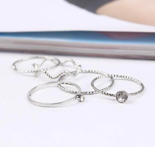 Set 5 chiếc nhẫn gợn sóng
