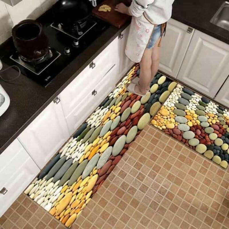 Bộ 2 thảm nhà bếp 3d