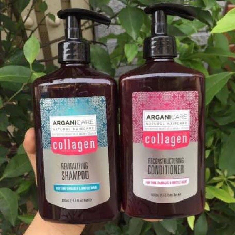 dầu gội xả arganicare collagen