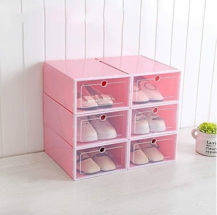 Combo 4 hộp đựng giày dép bằng nhựa mika