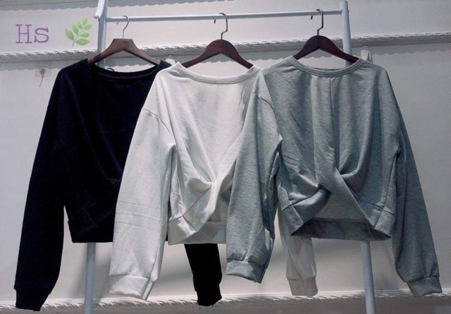 Áo xoắn eo dài tay Ulzzang