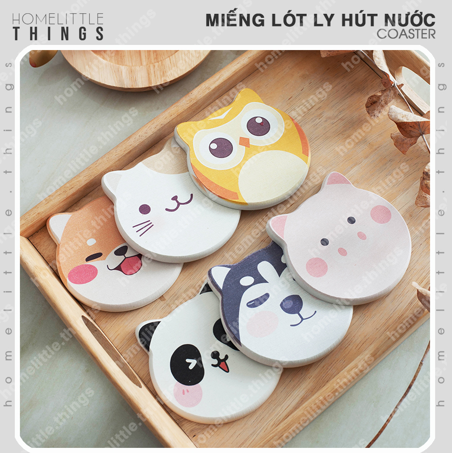 Miếng lót ly cốc bằng đá hút nước