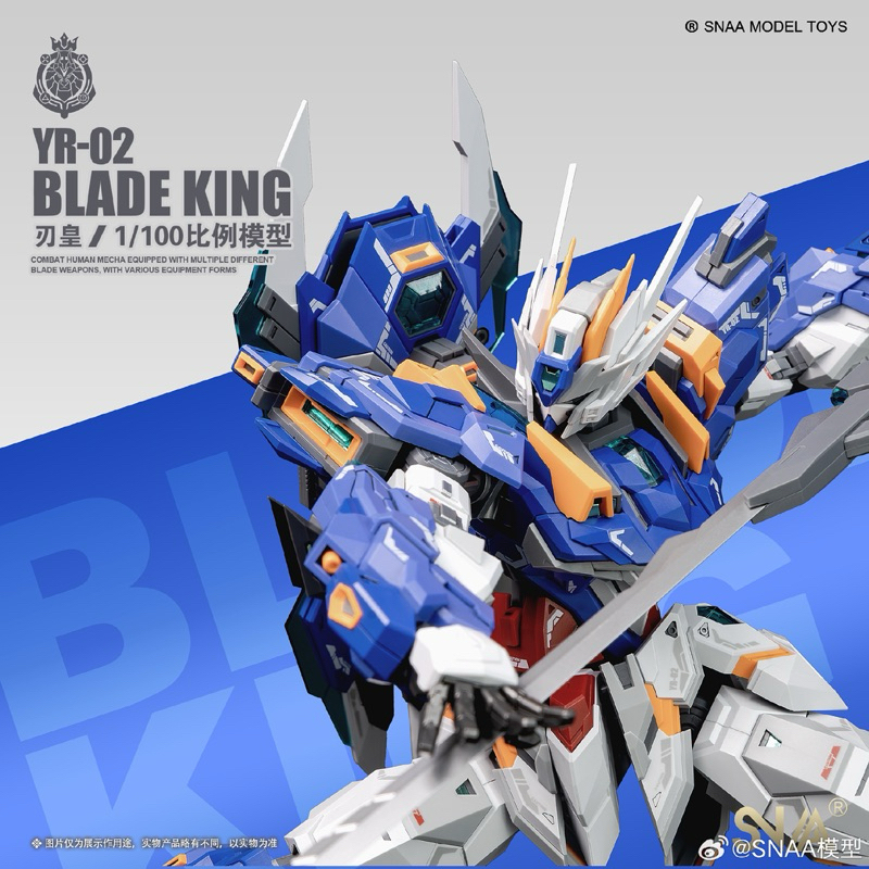 Mô hình lắp ráp MG 1/100 YR-02 Blade King ( tặng kèm base và decal nước )