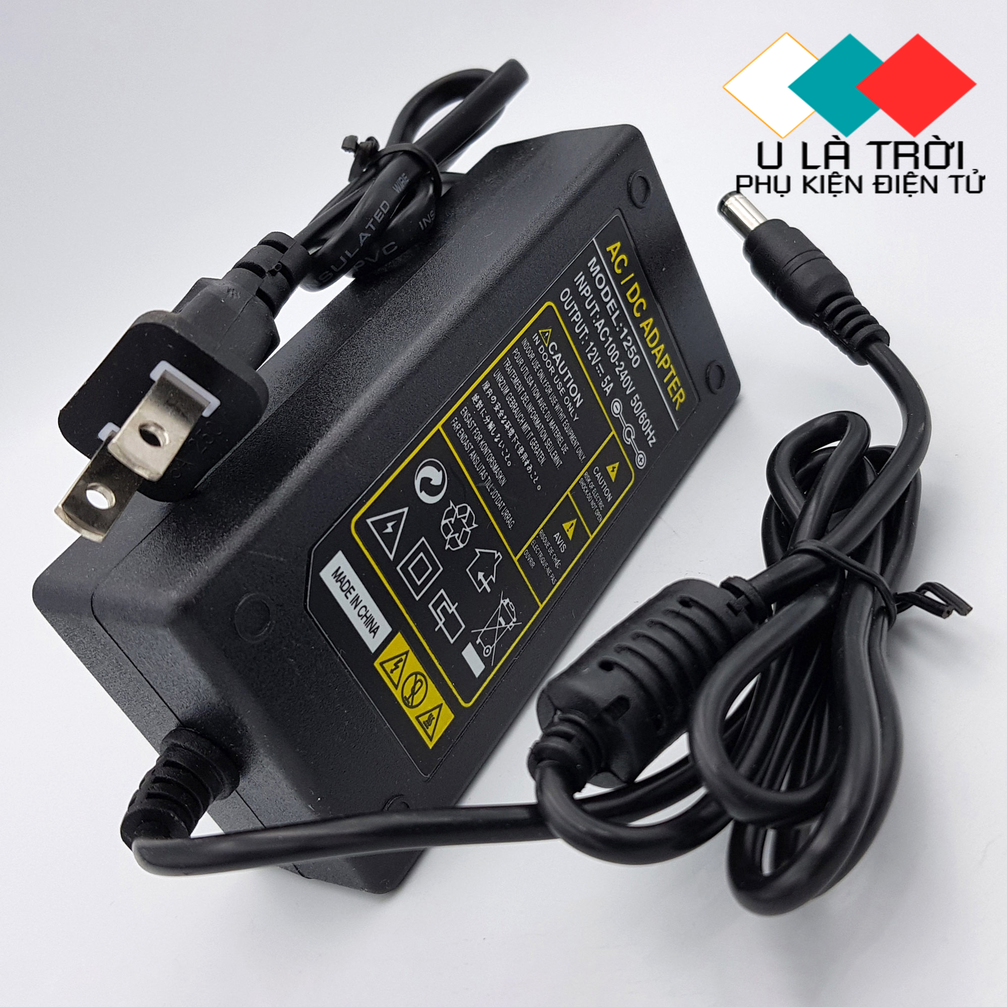 Nguồn Adapter 12V 5A DC Jack 5.5x2.1mm chuyên dụng