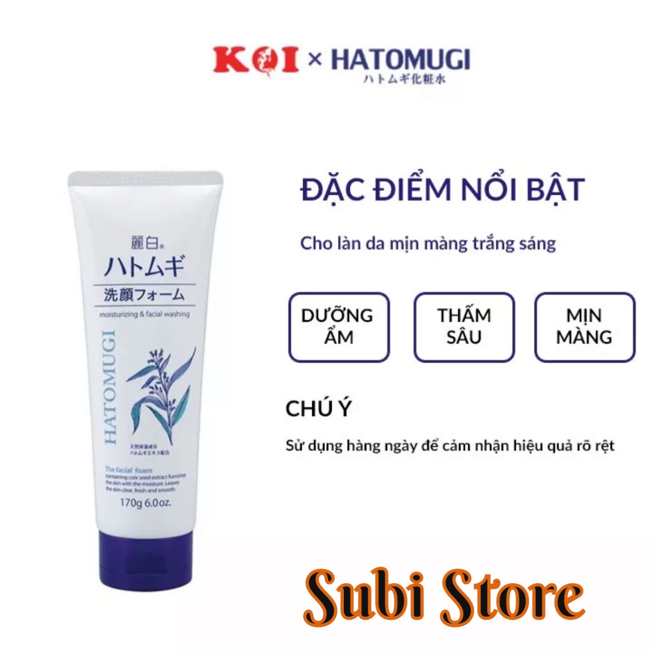 Sữa rữa mặt ý dĩ HATOMUGI Nhật Bản(130gr)
